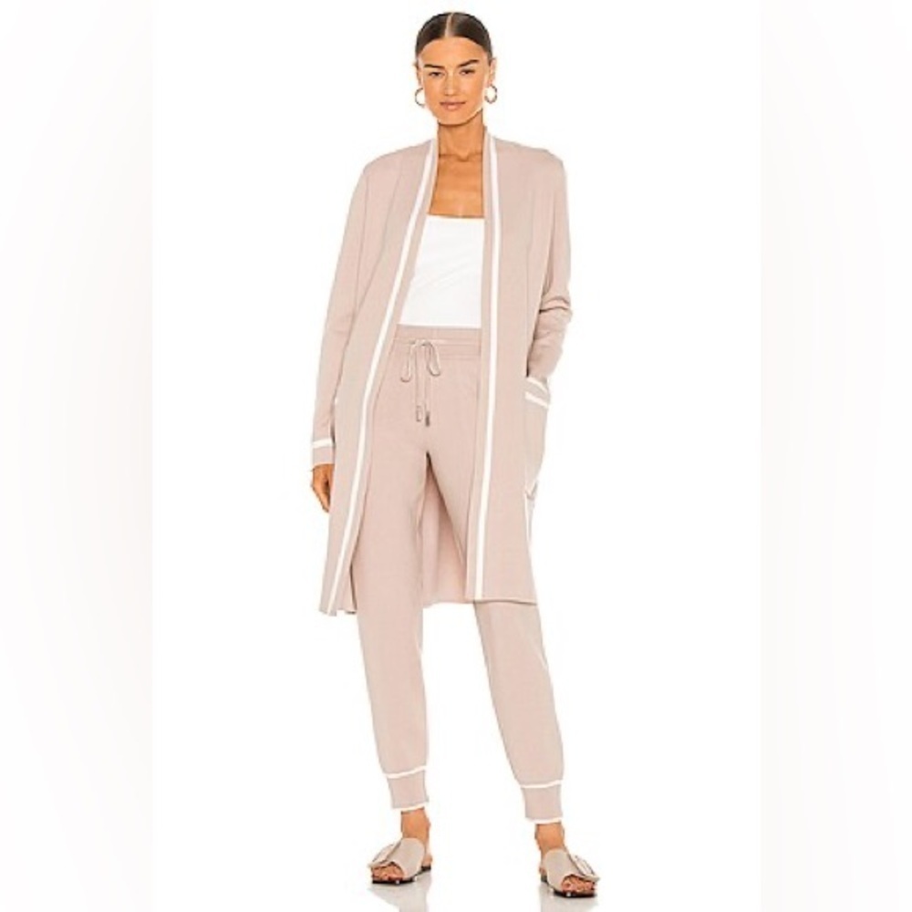Soia & Kyo Denise Coatigan in Pearl cardigan classic long line luxury sz sm
